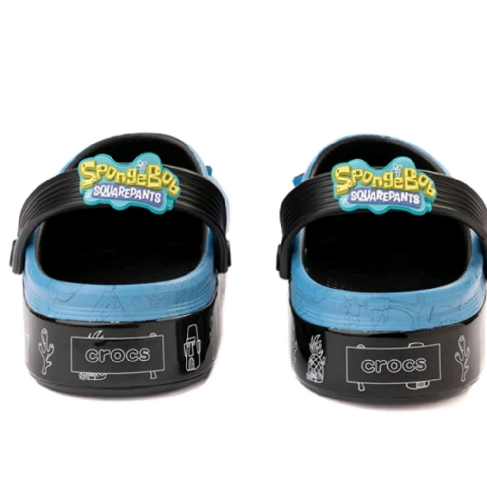Kids Blue Spongebob Crocs  with  Jibbitz